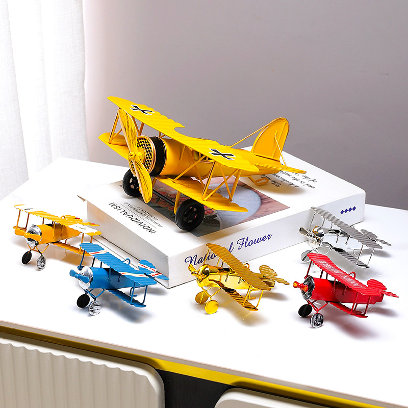 Vintage Home Textiles - Vintage Metal Airplane Model Retro Iron