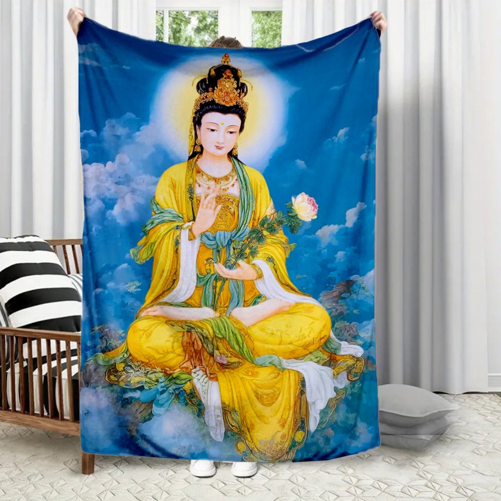 Home Textiles Images - image of Guanyin Bodhisattva Flannel printed