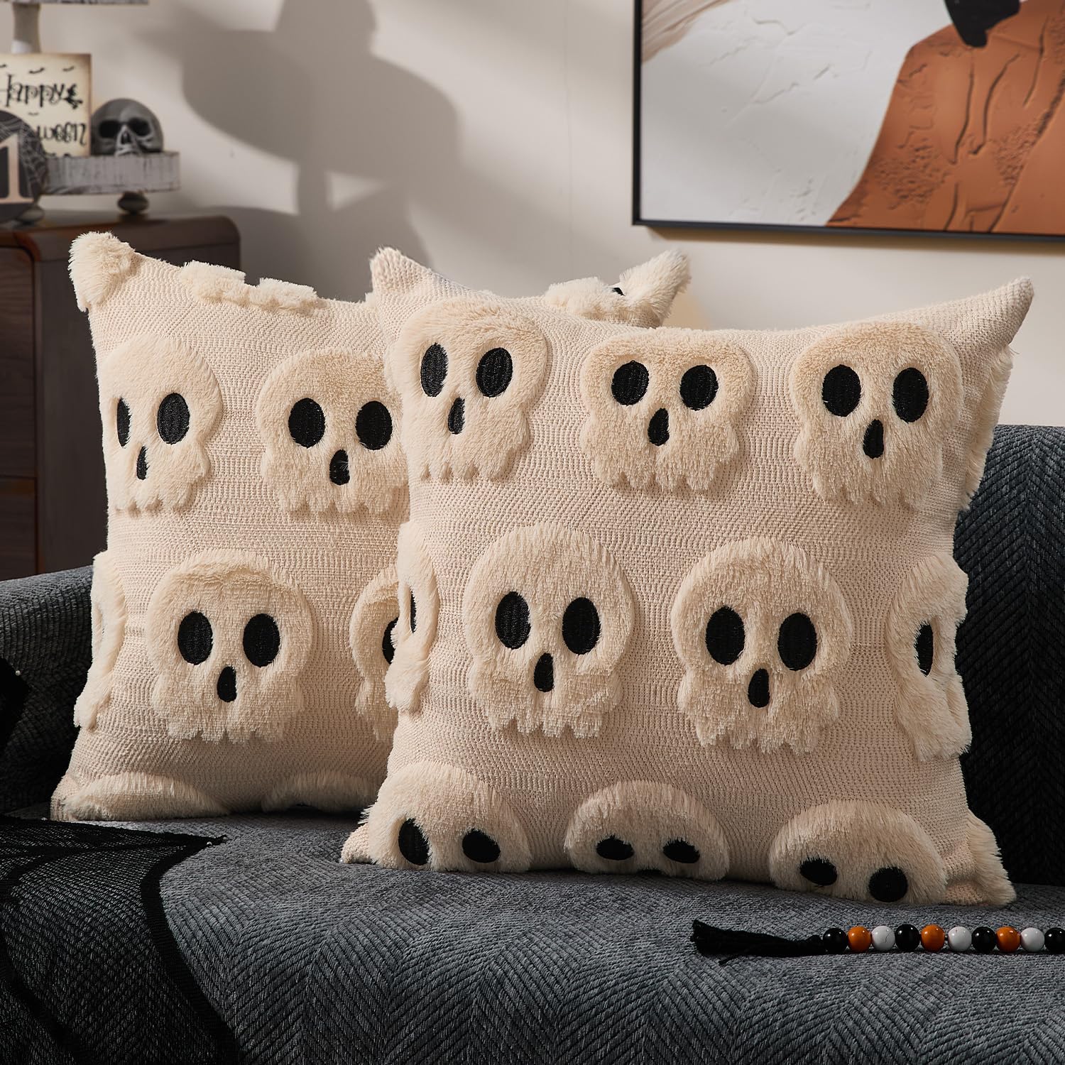 Pillow Insert 18X18 - Halloween Pillow Covers 18x18 Inch Beige