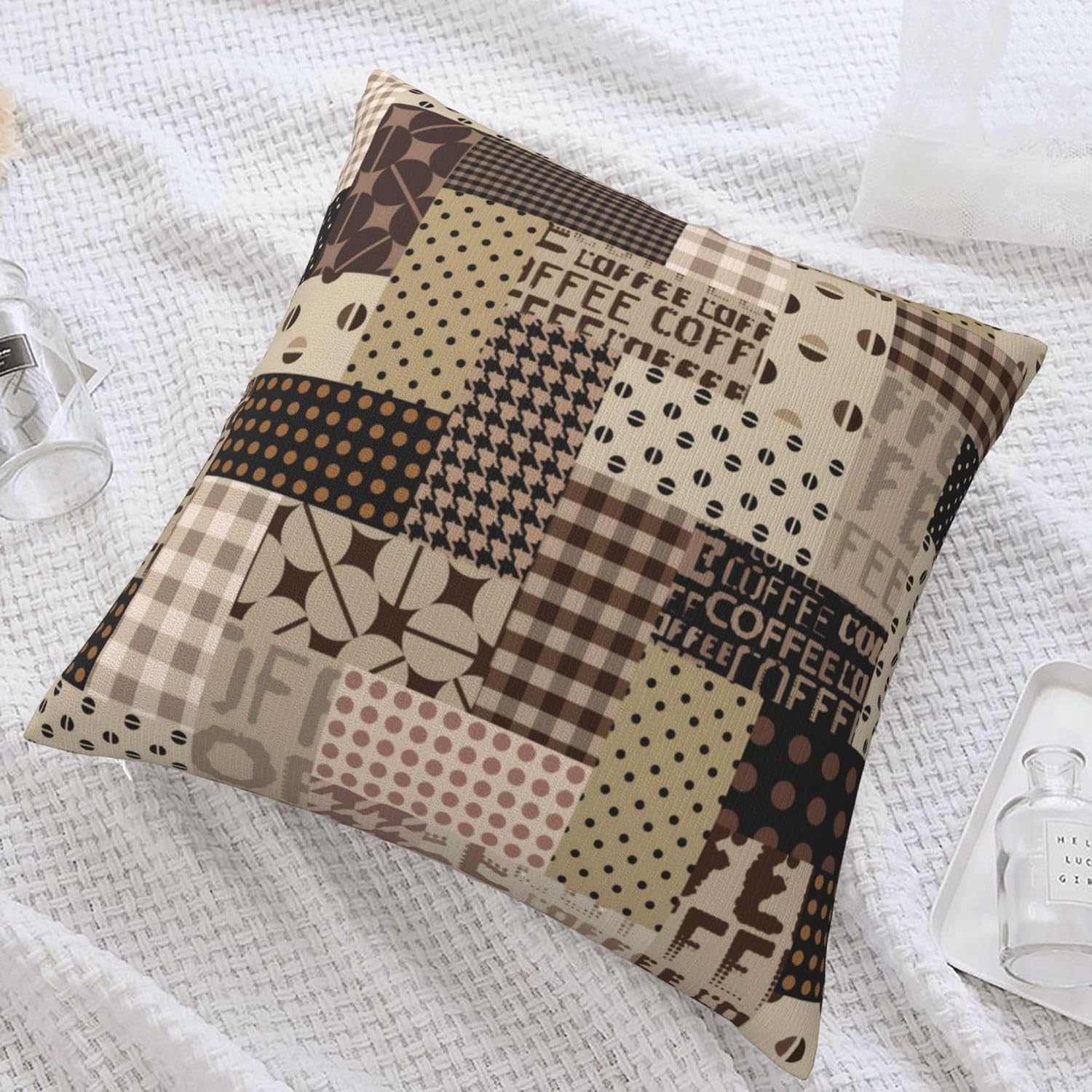 Pillow Insert 18X18 - Coffee Time Throw Pillow Cover Vintage