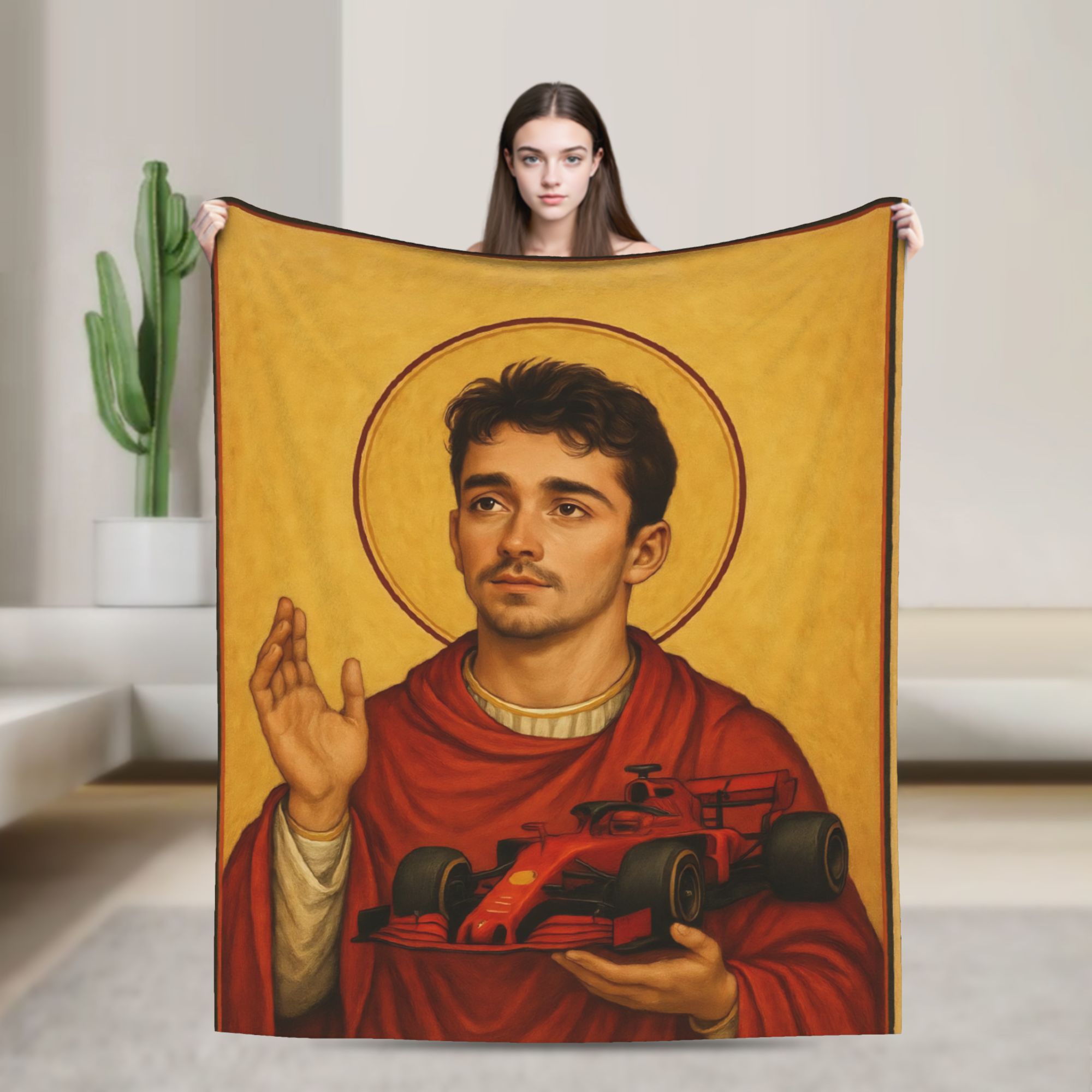 Home Textiles Images - Funny image of Jesus Flannel printed