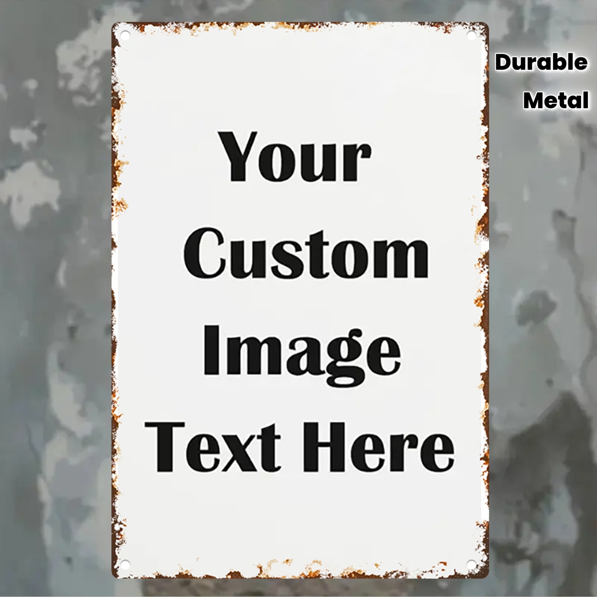 Vintage Home Textiles - Custom Image/Text Metal Tin Sign -