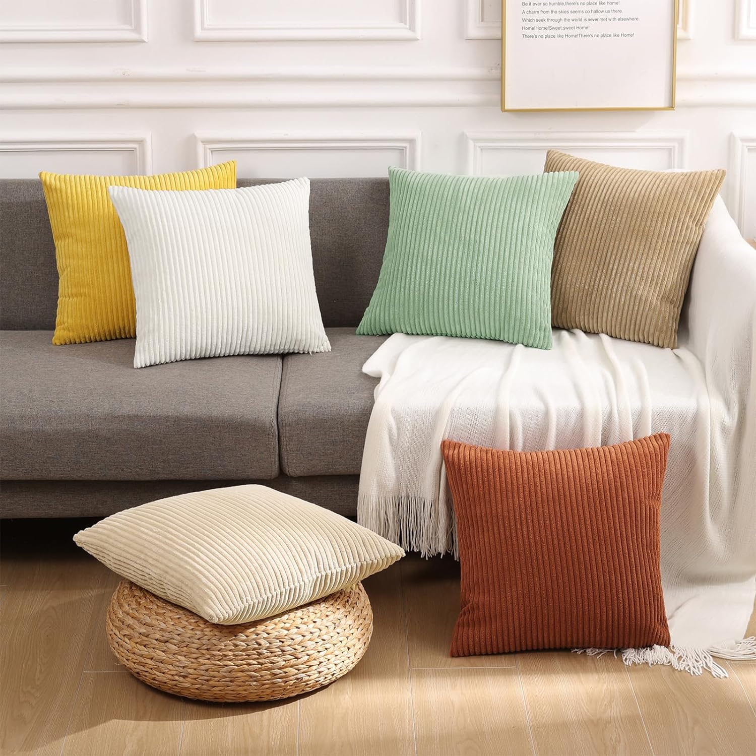 Corduroy Throw Pillow Covers 1 - Pillow Insert 18X18 recension och pris