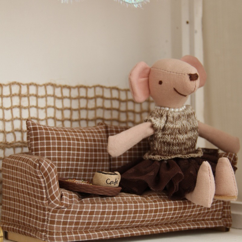 Vintage Miniature Sofa Plaid F - Vintage Home Textiles recension och pris