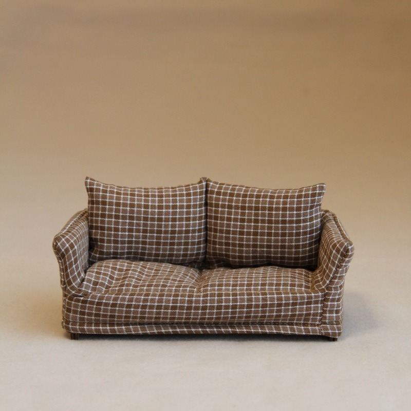 Vintage Miniature Sofa Plaid F - Vintage Home Textiles recension och pris