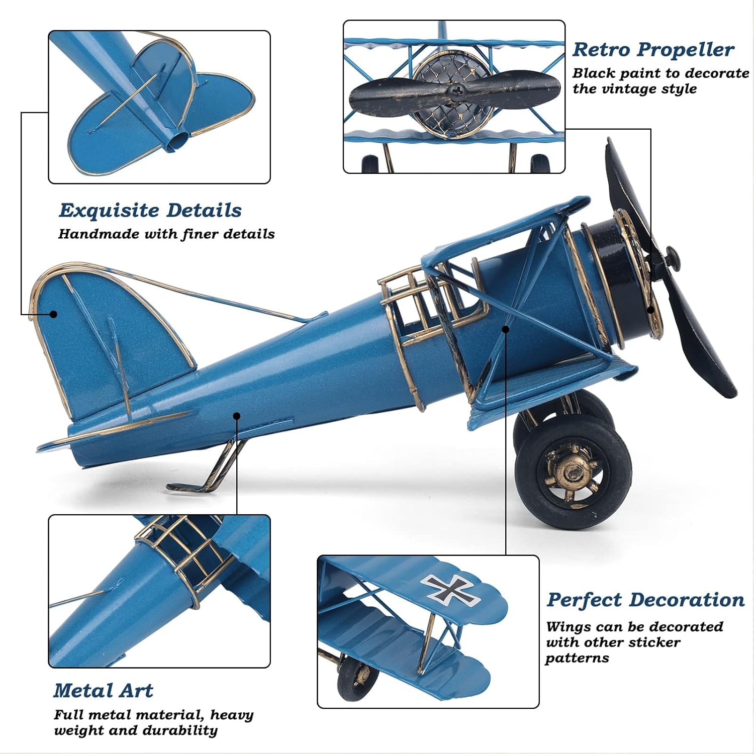 Vintage Metal Airplane Model R - Vintage Home Textiles recension och pris