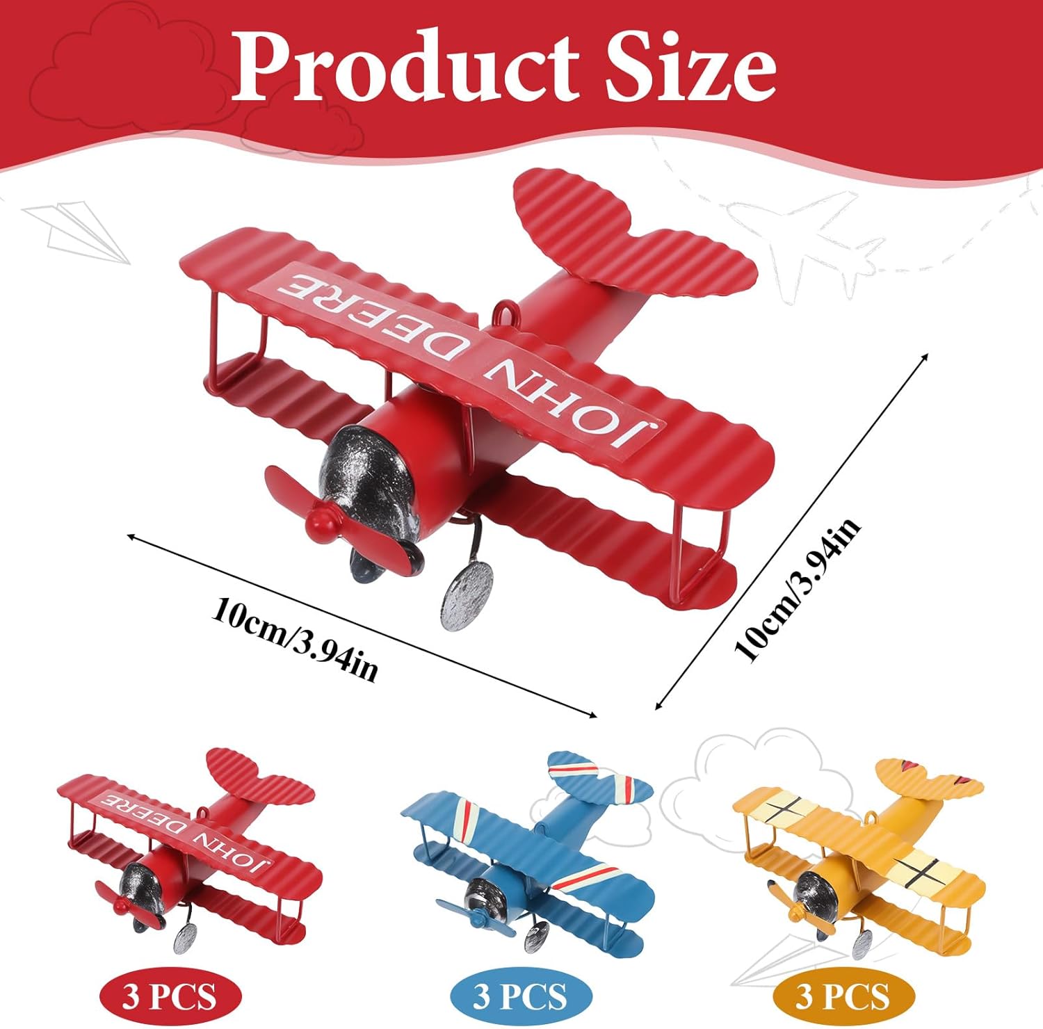Vintage Metal Airplane Model R - Vintage Home Textiles recension och pris