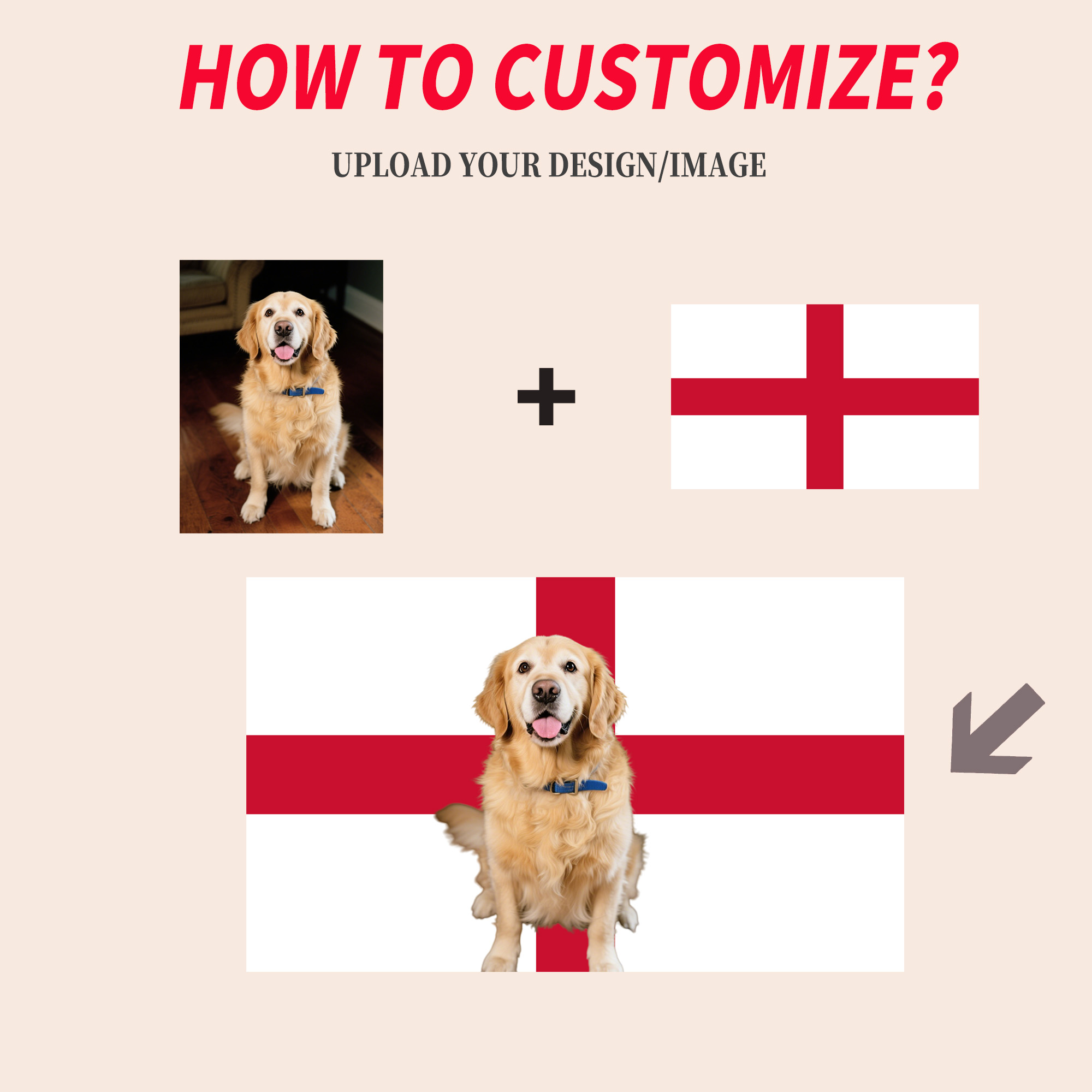 1pc 2D FLAT Personalize Englan - Home Textiles Designer recension och pris