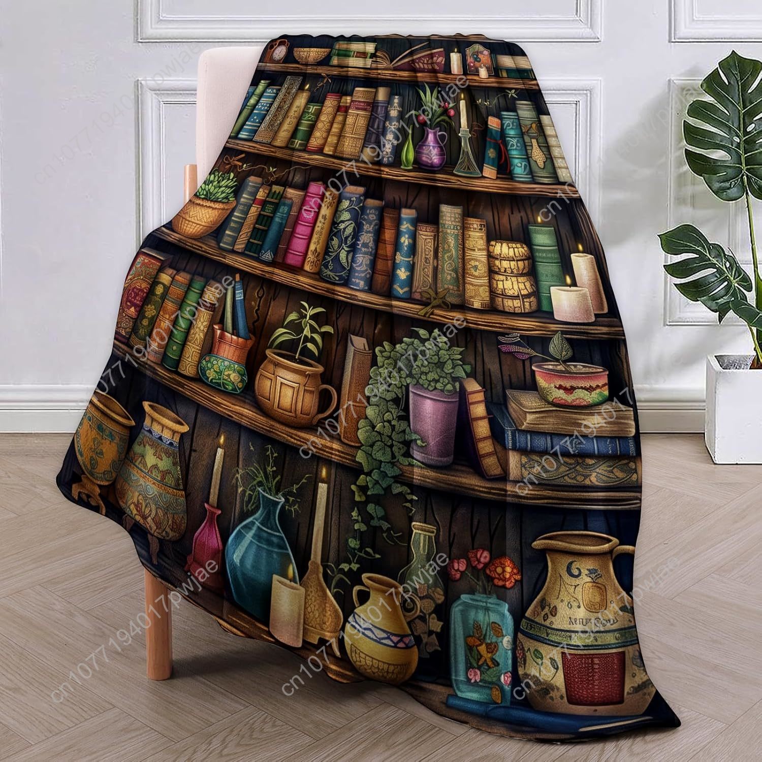 Vintage Bookshelf Blanket Read - Vintage Home Textiles recension och pris