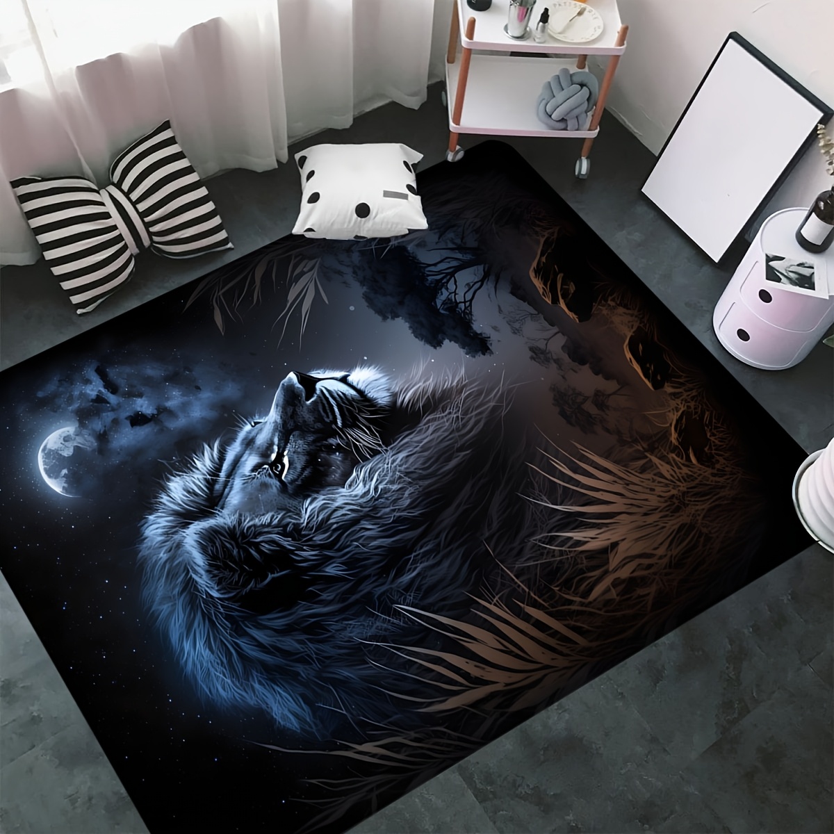 Starry Night Lion Floor Mat -  - Home Textiles Designer recension och pris