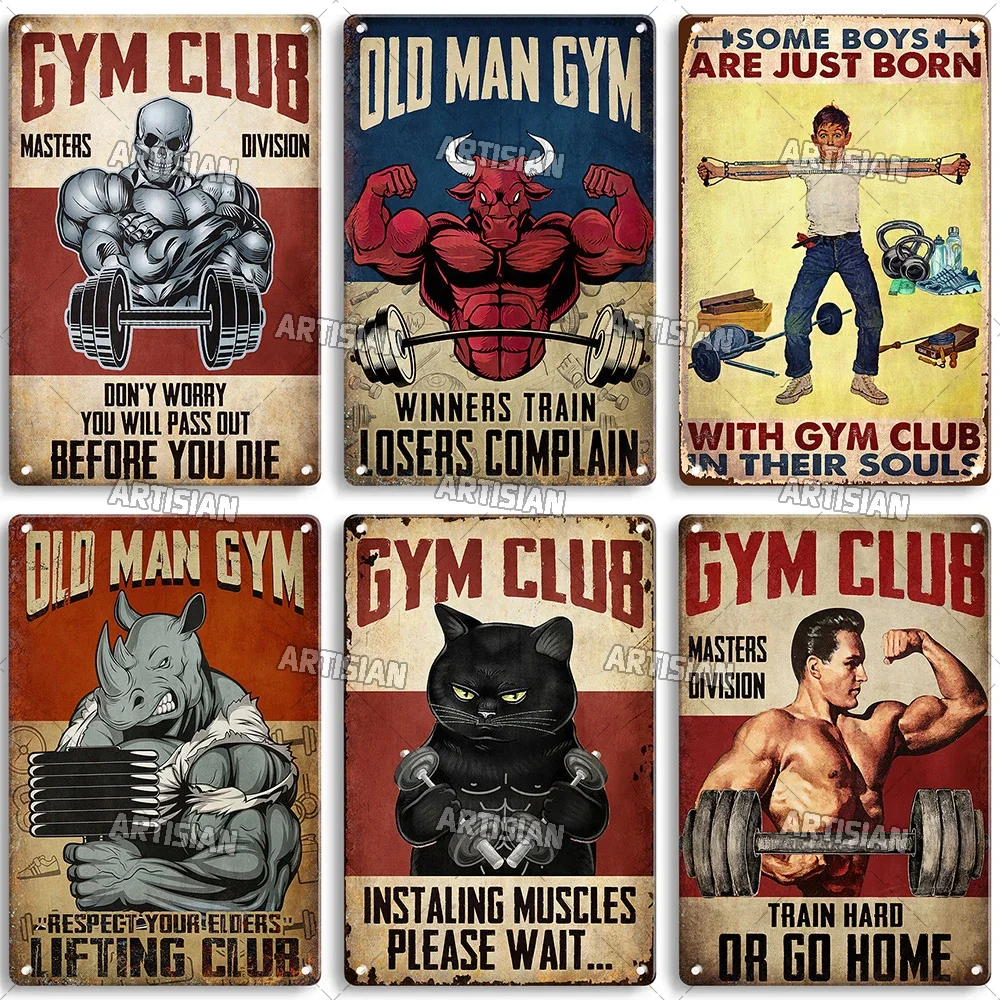 Old Man Gym Club Inspirational - Vintage Home Textiles recension och pris