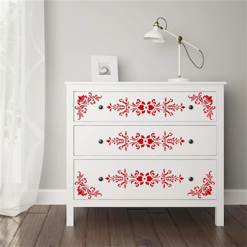 6Pcs Floral Corner Stencils fo - Vintage Home Textiles recension och pris