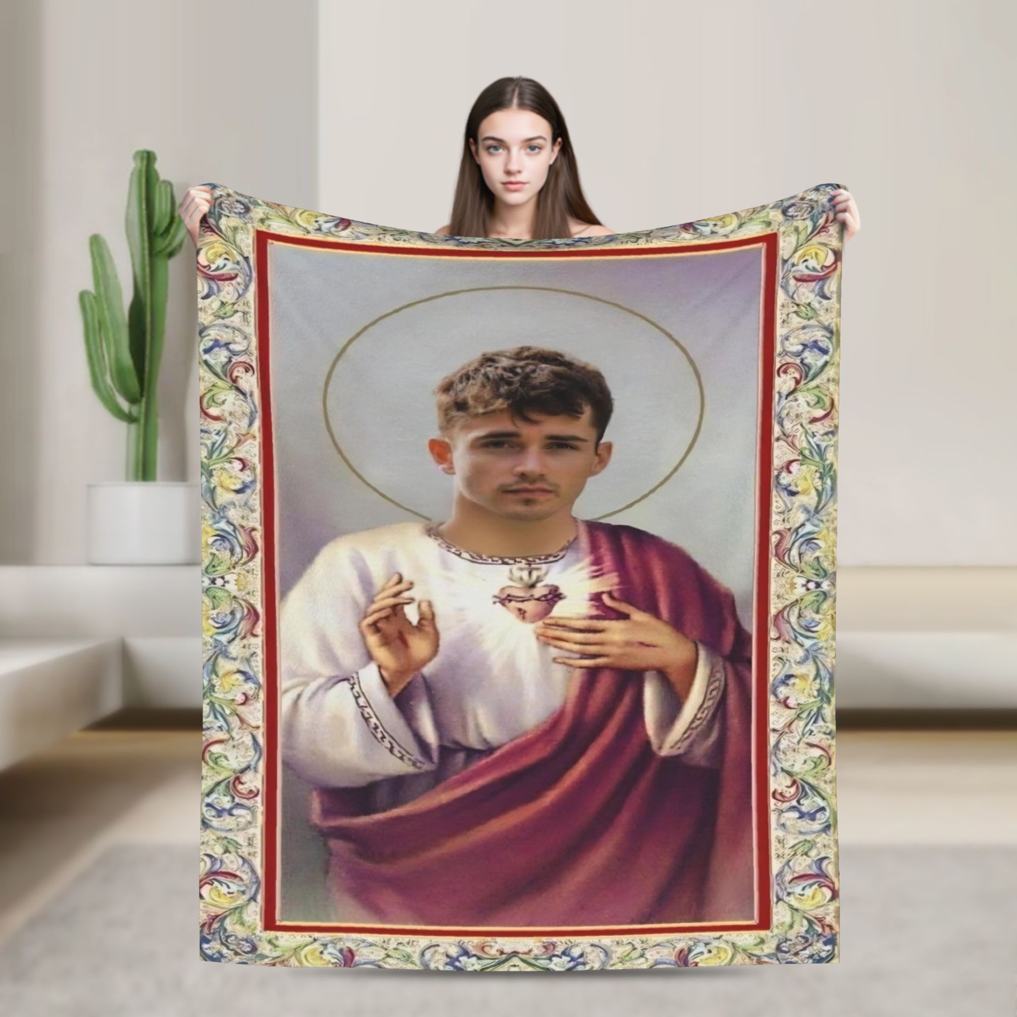 Funny image of Jesus Flannel p - Home Textiles Images recension och pris
