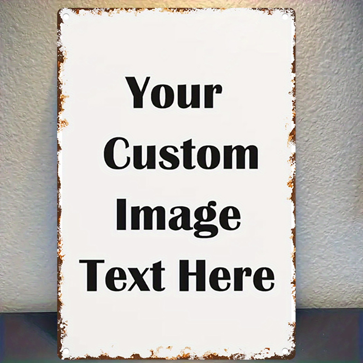 Custom Image/Text Metal Tin Si - Vintage Home Textiles recension och pris