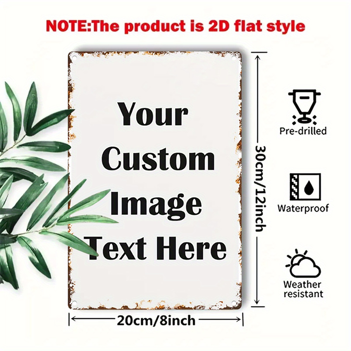 Custom Image/Text Metal Tin Si - Vintage Home Textiles recension och pris