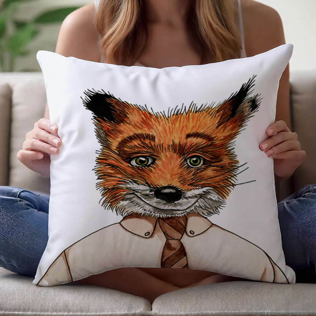 1pc Mr. Fox Pillow Cover Autum - Pillow Insert 18X18 recension och pris