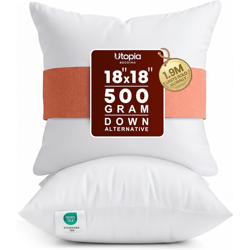 Pair of 18x18 White Pillow Ins - Pillow Insert 18X18 recension och pris