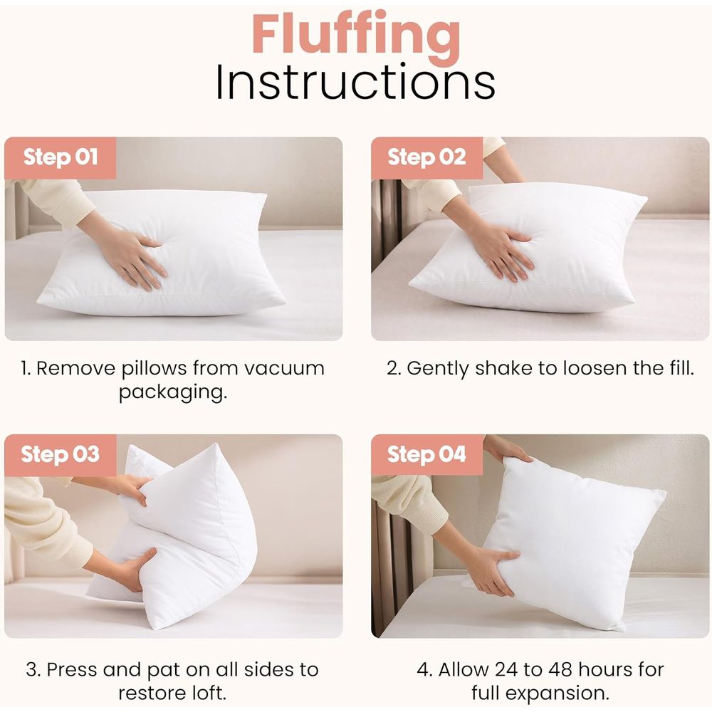 Pair of 18x18 White Pillow Ins - Pillow Insert 18X18 recension och pris