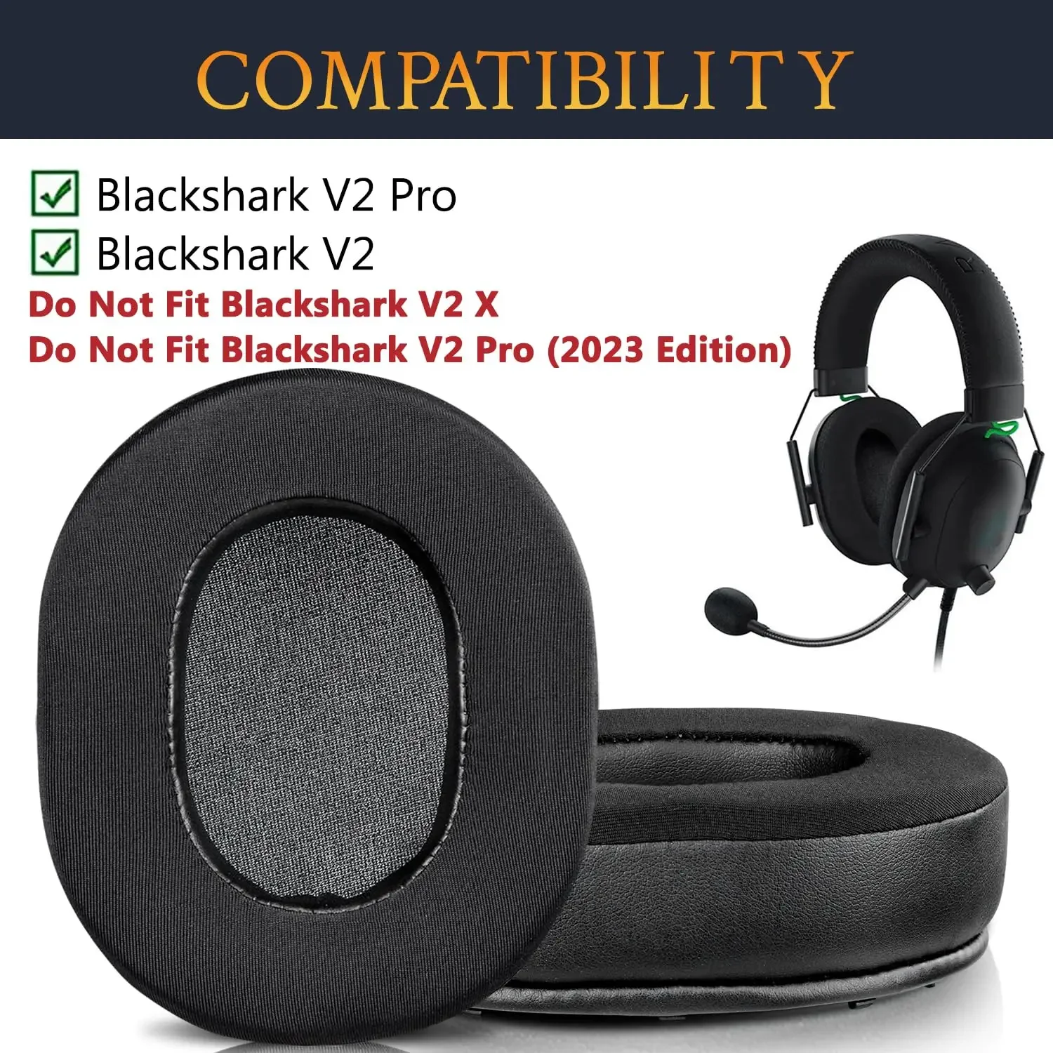 Ear Pads for BlackShark V2 Pro - Cooling Pillow Gel recension och pris